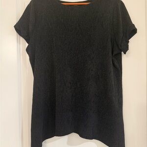 Simply Vera Vera Wang Charcoal Short Sleeve Top